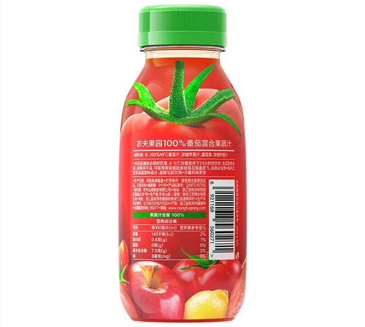 農(nóng)夫果園?番茄汁配料表及保質(zhì)期多久,農(nóng)夫山泉農(nóng)夫果園100%番茄